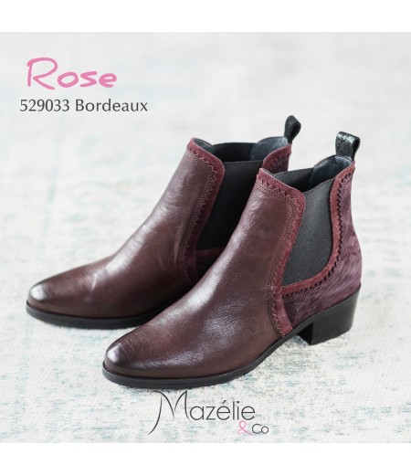 Boots Rose Bordeaux