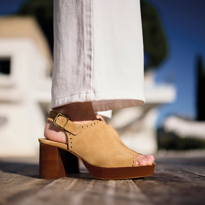 sandales Paloma nubuck camel