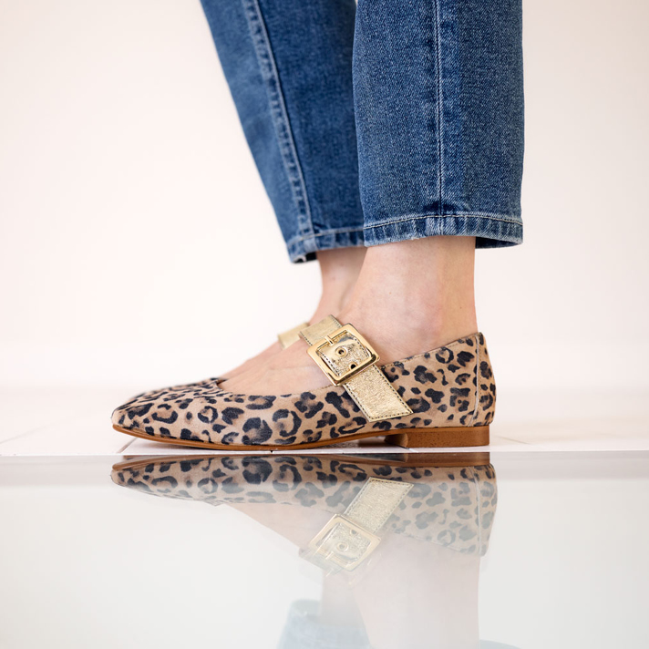 ballerines Albane nubuck léop