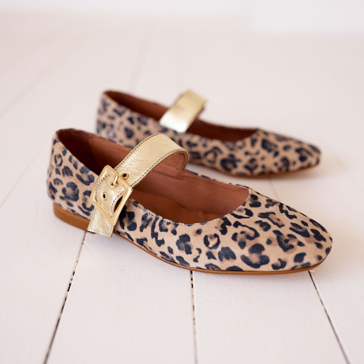 ballerines Albane nubuck léop
