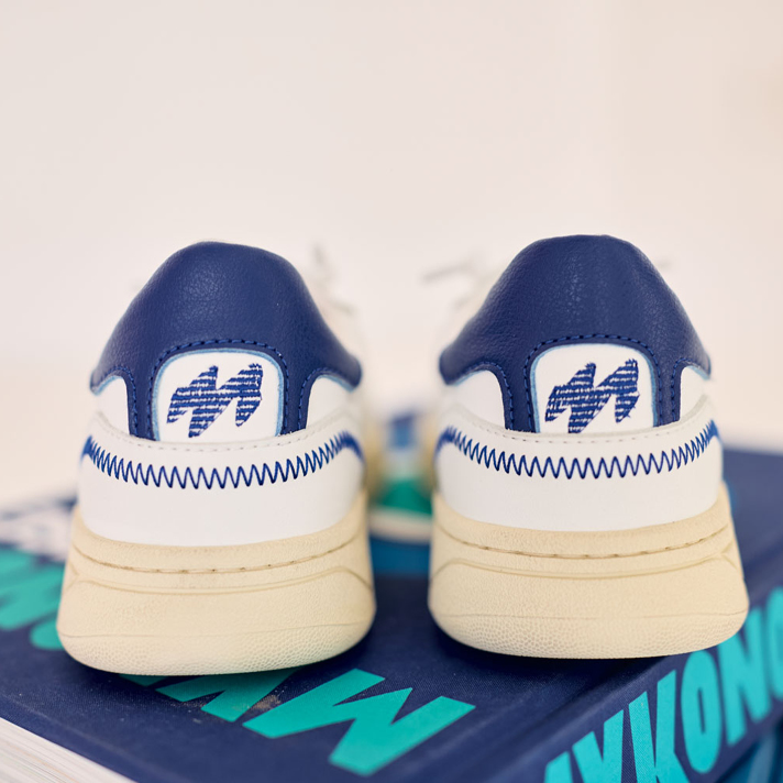 baskets Basile cuir blanc