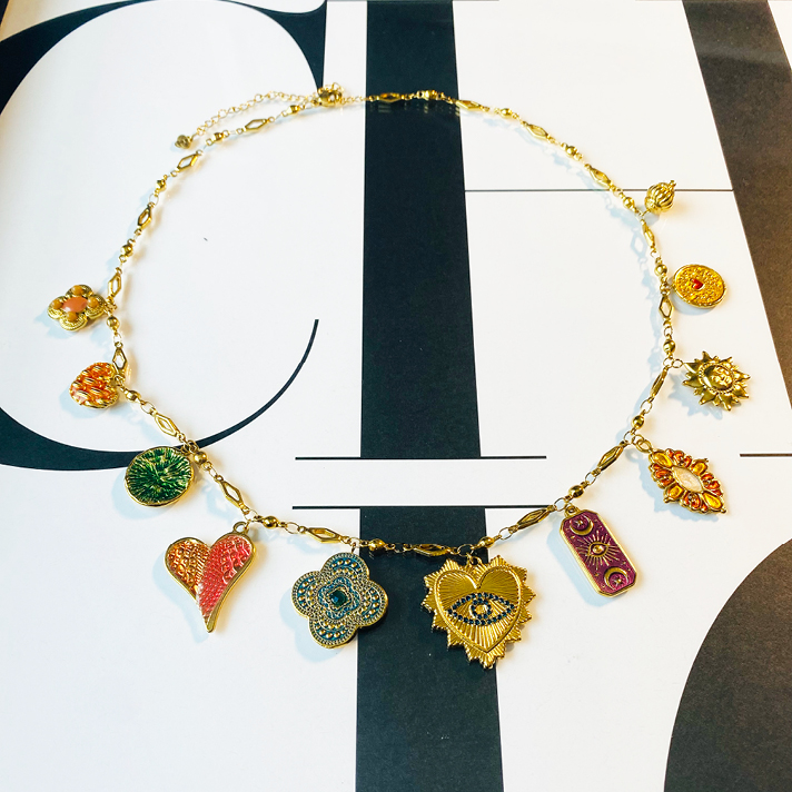 collier Satya doré multi pampilles