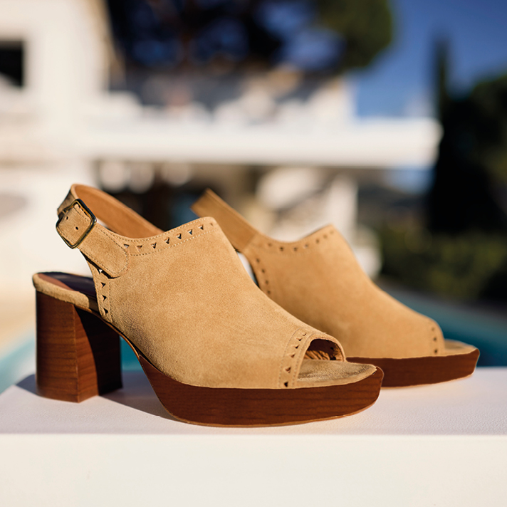 sandales Paloma nubuck camel