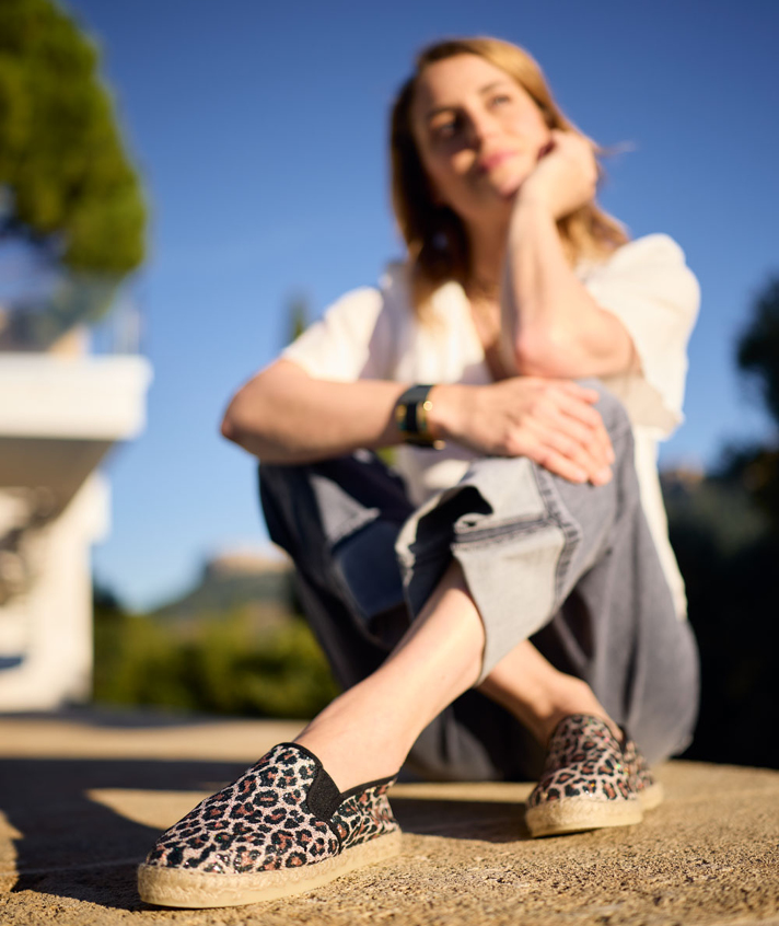 espadrilles Ariane léop glitter