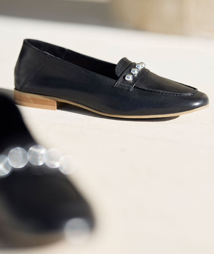mocassins amanda cuir noir