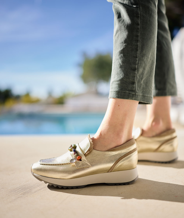mocassins Morgane or