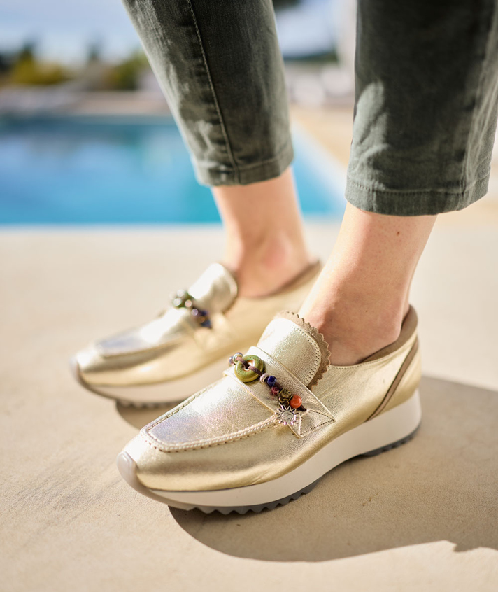 mocassins Morgane or