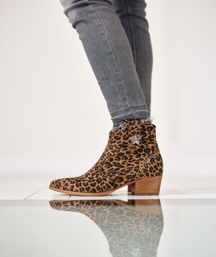 boots Maja nubuck léop