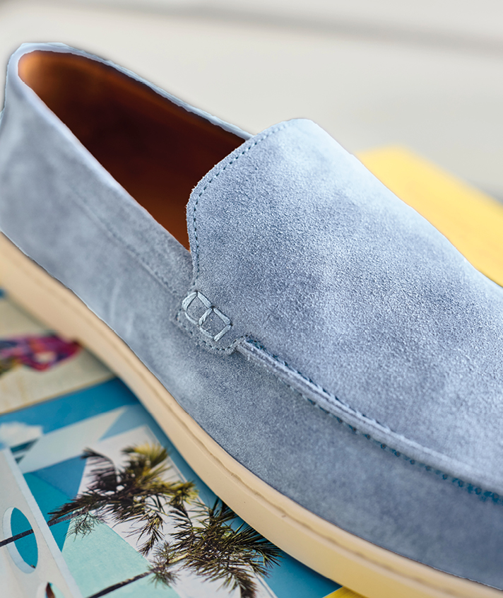 mocassins Creg nubuck ciel