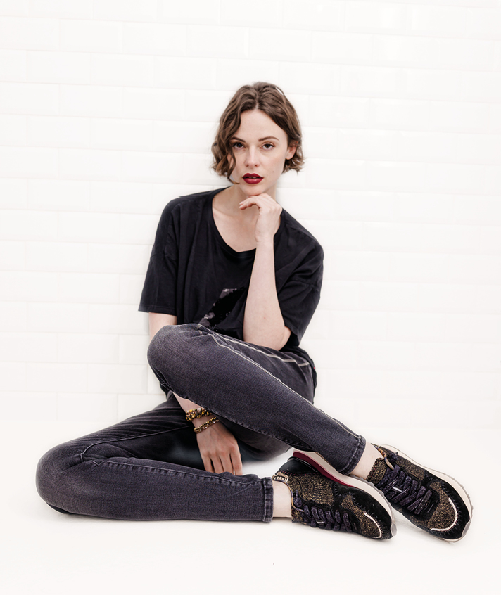 Baskets Marie noir