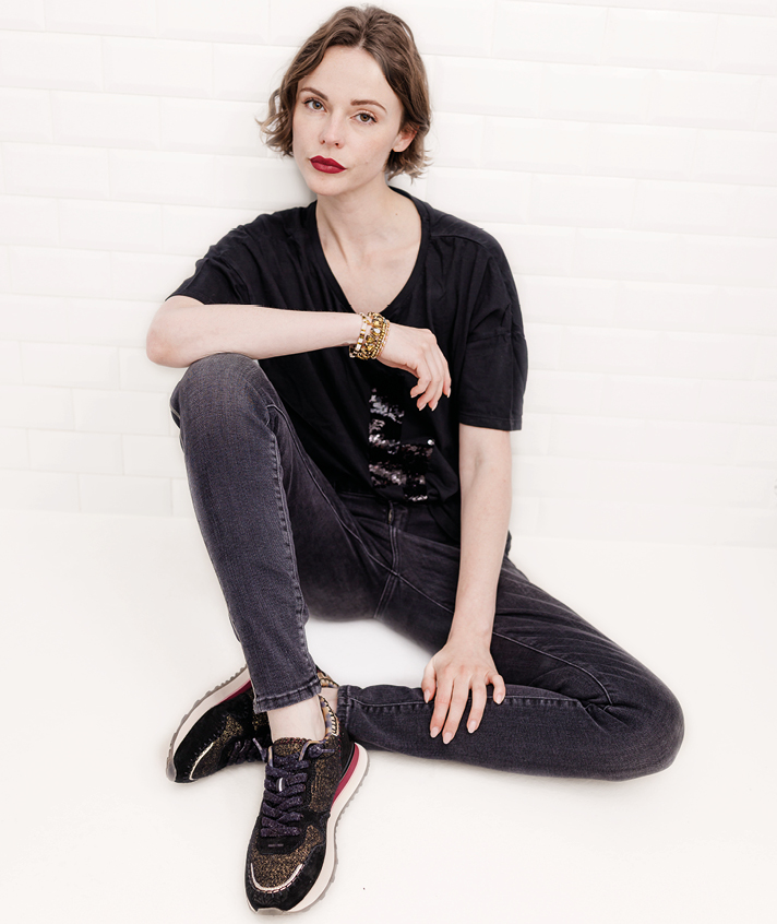 Baskets Marie noir