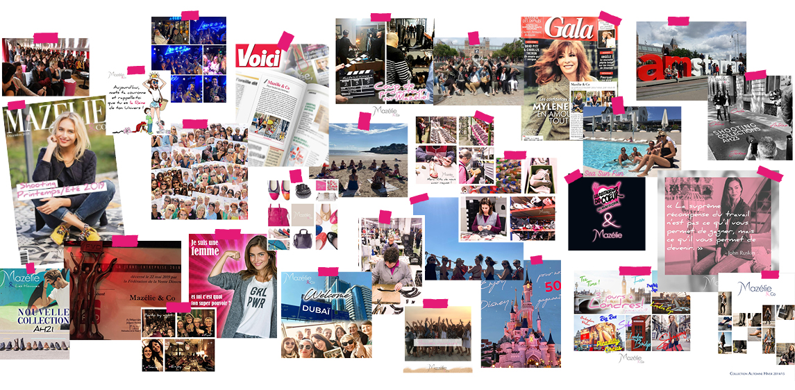 Patchwork de photos retraçant dix ans d'histoire Mazélie